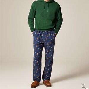 NWT J.Crew Men’s Flannel Christmas Dog Pajama Pants – Size M